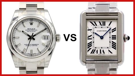 cartier tank vs rolex datejust